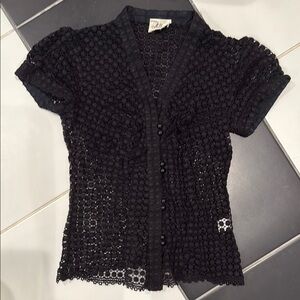 Milly Black Lace Top